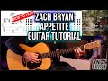 Tutoriel De Guitare Comment Jouer Appetite De Zach Bryan mp3