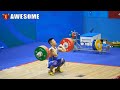 China weightlifting Lu xiao jun c&amp;j196kg in  China national game 2017.