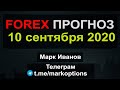 Форекс прогноз на 10 сентября 2020