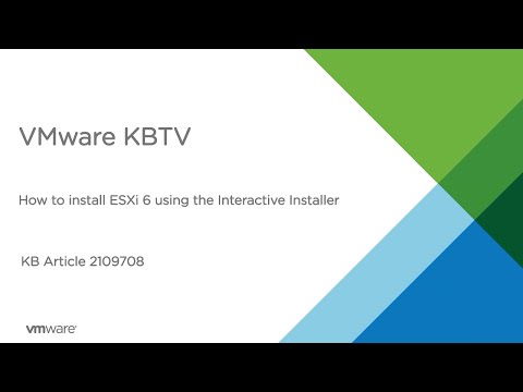 KB 2109708 How to install vSphere 6 ESXi using the Interactive Installer