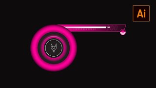 Neon Progress Bar UI in Adobe Illustrator | Futuristic HUD Design Tutorial