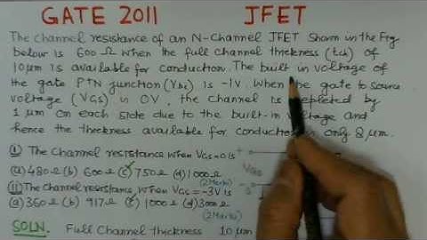 Video Solution to GATE 2011 Problem on JFET