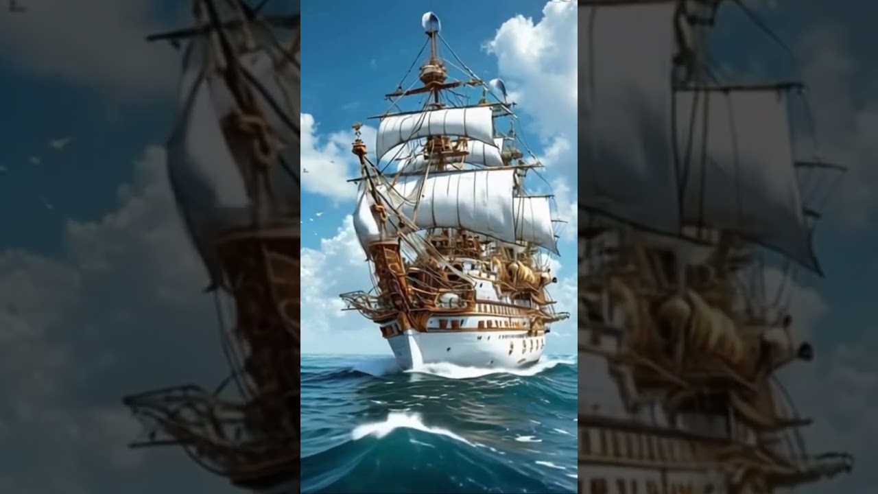 Majestic Pirate Ship Sailing the Open Seas | 4K Fantasy Animation ⛵🌊 
