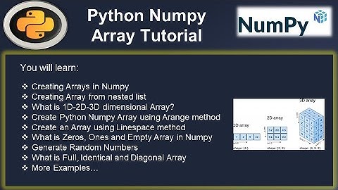 Python Numpy Tutorial: Complete Python NumPy Array Tutorial Part-1 #2