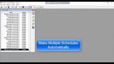 Music 1 - Automatic Scheduling - Multiple Days