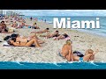 4K VIDEO BEACH WALK Miami Beach FLORIDA SLOW TV Travel vlog