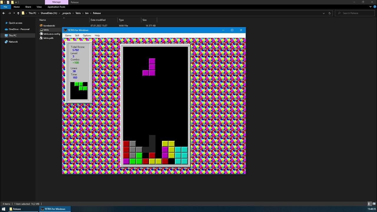 C# TETRIS for Windows gameplay - YouTube