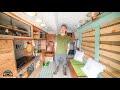 $7k Budget Ambulance Tiny House W/ Clever Murphy Bed Design