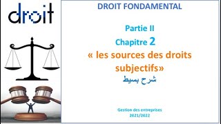 Les sources du droit subjectif, Droit fondamental partie 6