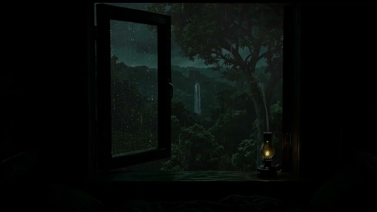 Quiet Midnight Rain Outside the Window | Cozy Bedroom Window Ambience for Deep Sleep