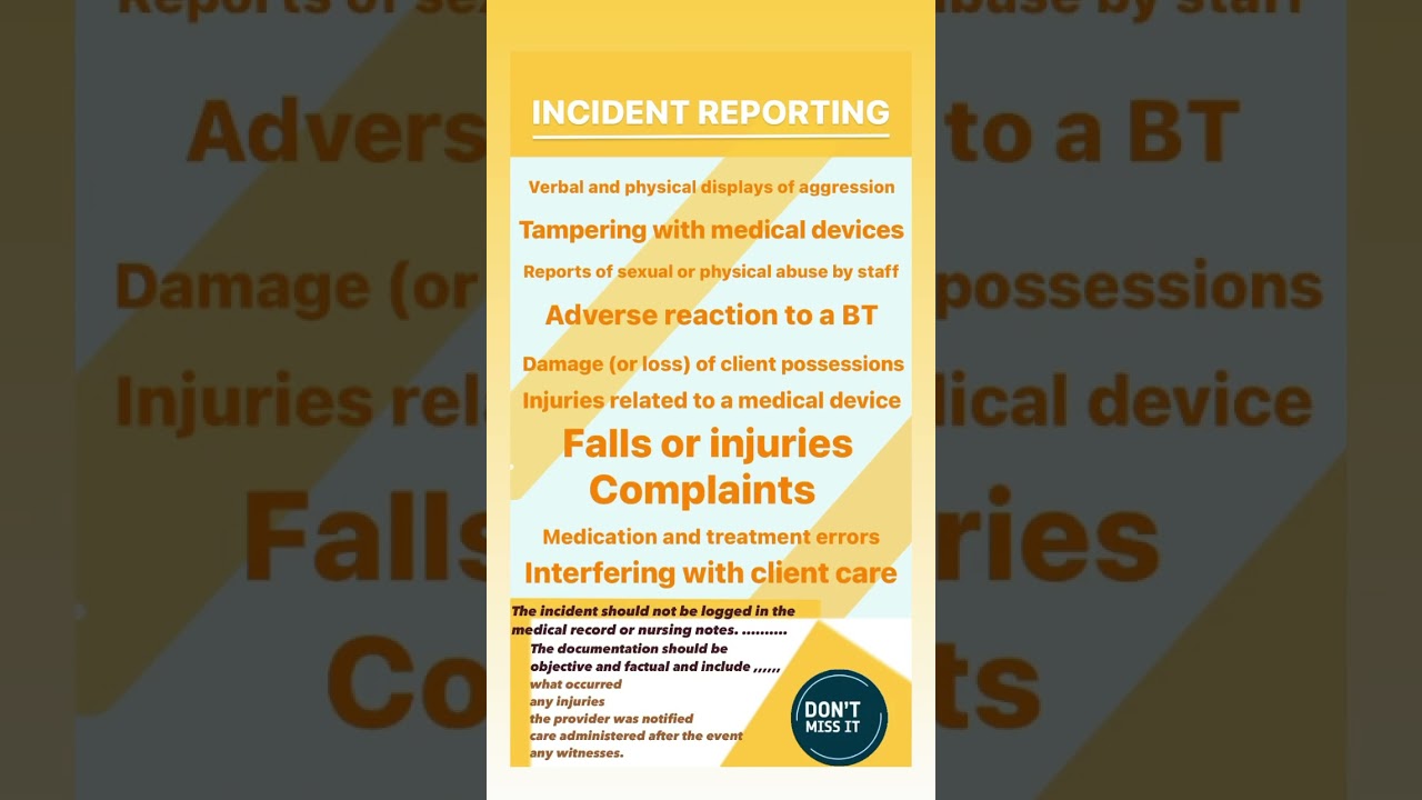 Incident reporting is a tool to mitigate future risks. 