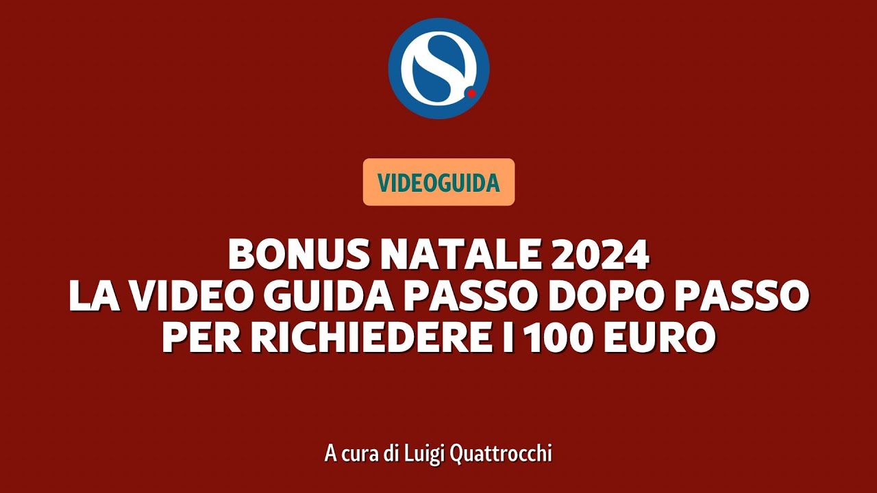 VIDEO TUTORIAL | Bonus Natale 100 euro: come fare la domanda passo dopo