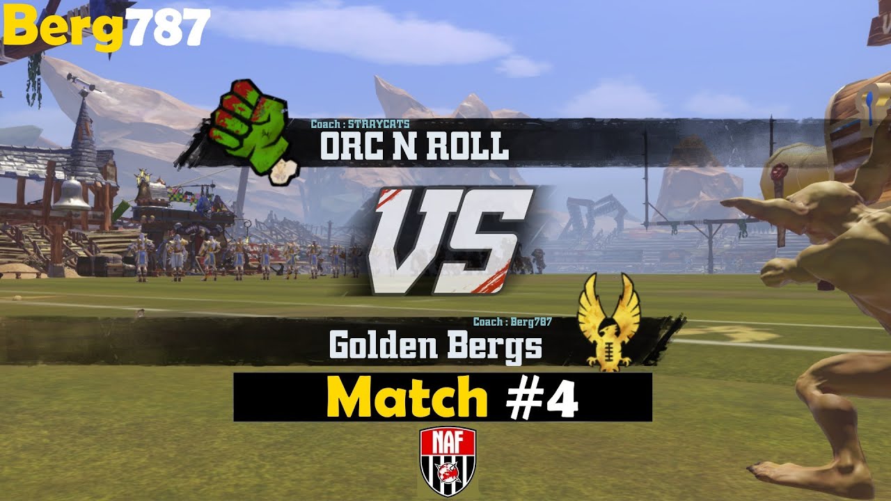 Blood Bowl 2 - Golden Bergs vs Orcs - Multiplayer - Match #04 Rage Quit