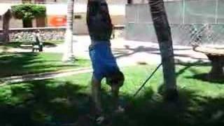 slackline handstand
