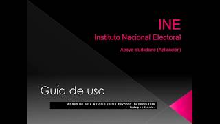 ¿Cómo registrarse en la aplicación del INE para apoyar a Antonio Jaime?