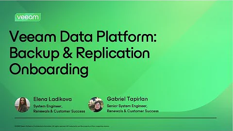[EMEA session] Veeam Data Platform  Backup & Replication Onboarding