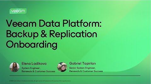 [EMEA session] Veeam Data Platform  Backup & Replication Onboarding