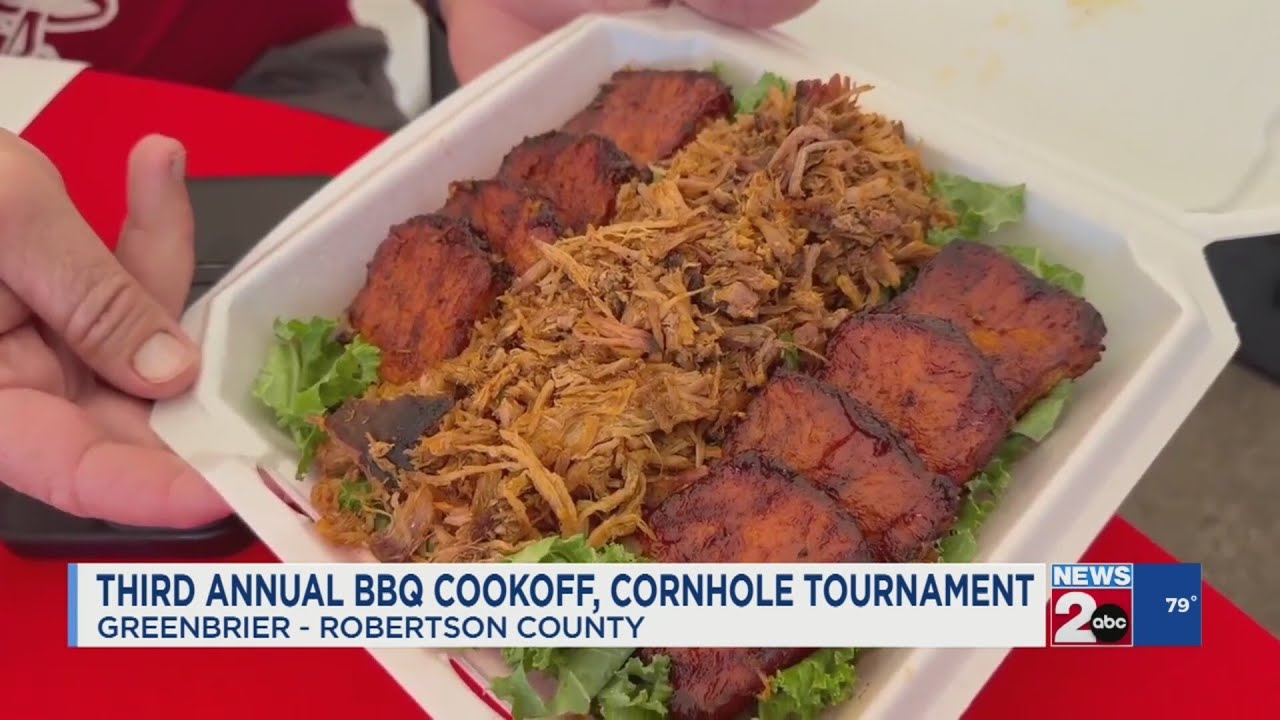News 2's Kenley Hargett serves as judge at Greenbrier's BBQ Cookoff and Cornhole Tournament