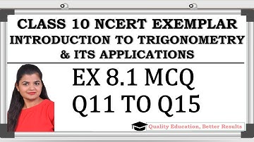 Exercise 8.1 Q 11 to 15 NCERT Exemplar  Class 10 Maths @MathsTeacher