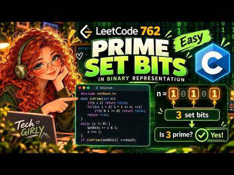 LeetCode 762 in C | Prime Set Bits Explained Step by Step