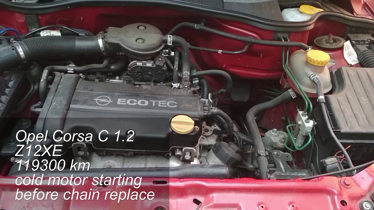 Opel Corsa C 1 2 Cold Motor Starting Before After Chain