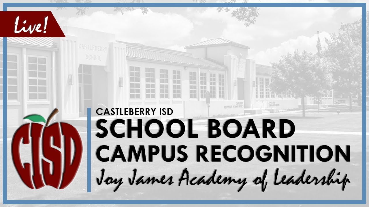 Castleberry ISD School Board Meeting September Campus Recognition