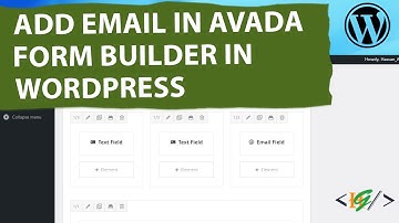 How to Add Email in Avada Form Builder in WordPress | Email Notification