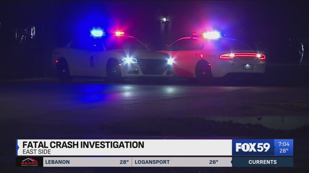 Woman killed in single-car crash on Indy's east side - YouTube