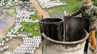 Handicrafts Made Hundreds of Cement Drainage Pipes Every Day - Skilling Produce