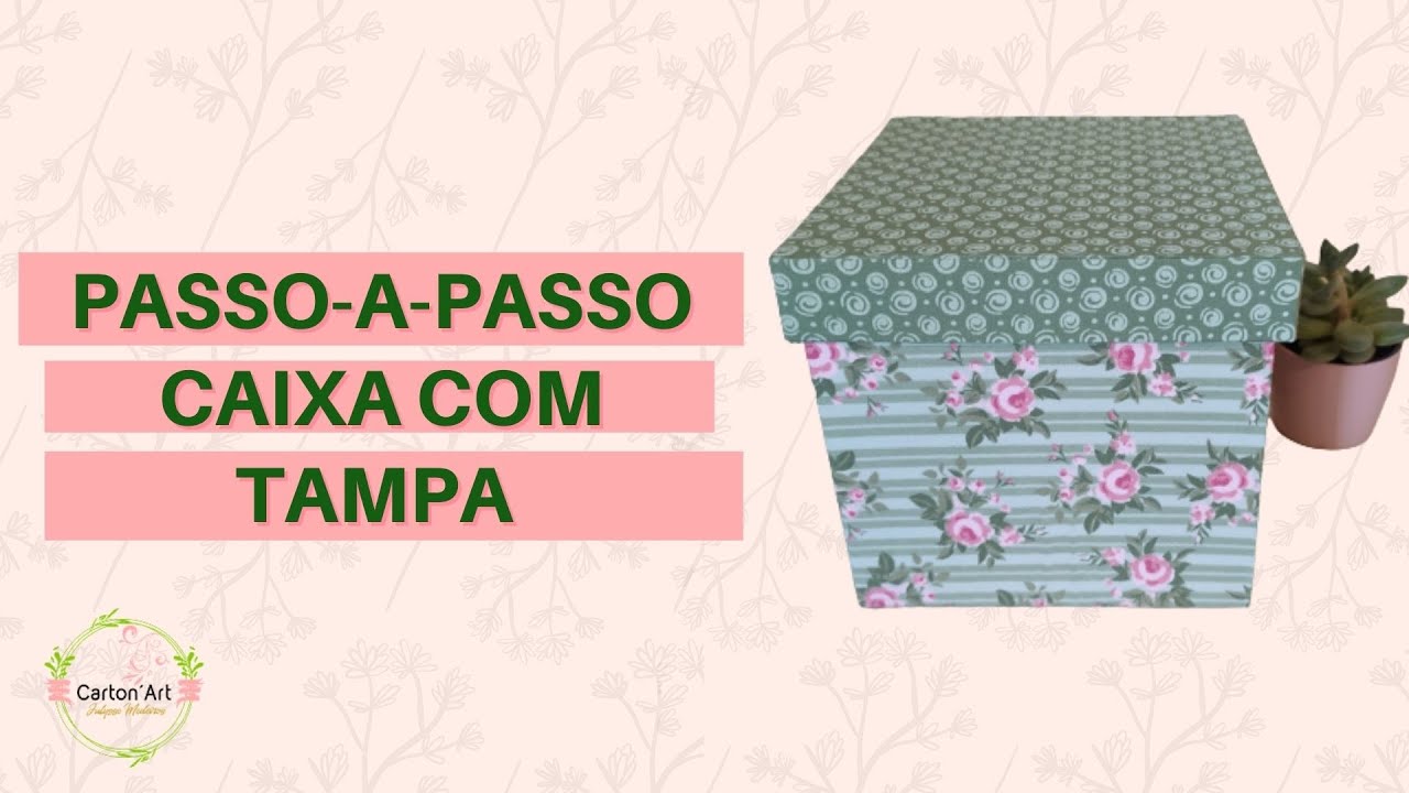 PAP CAIXA CUBO COM TAMPA EM CARTONAGEM
