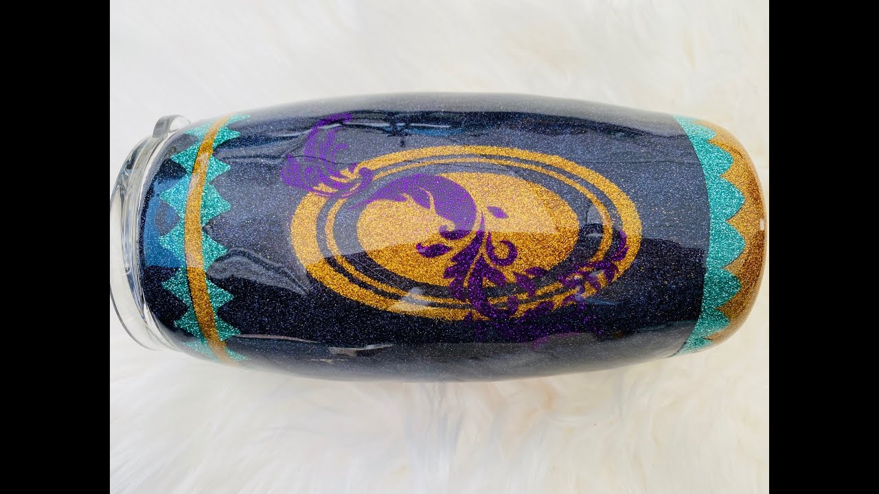 How to Use Iron On Glitter Vinyl On A Tumbler YouTube