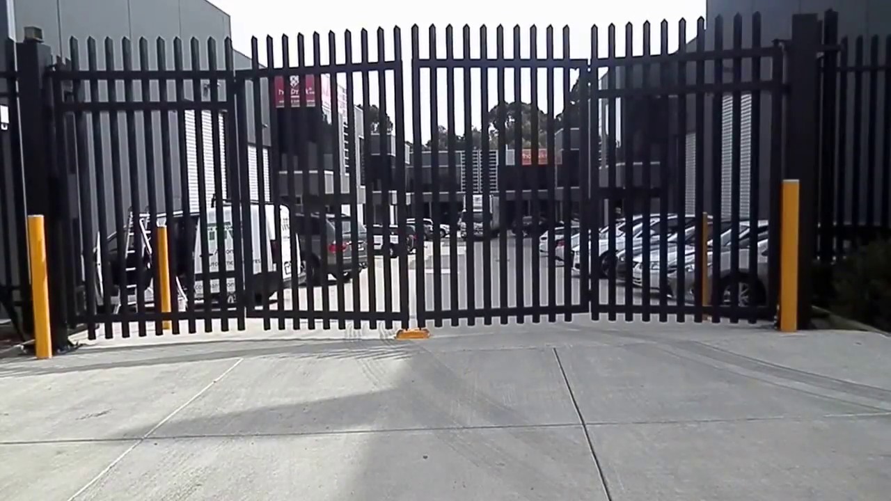 Gated Retail Complex Commercial Security BiFold Gates by The