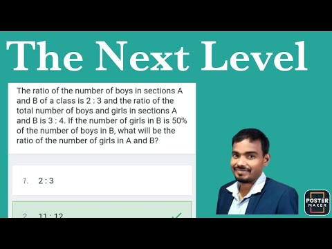 @Math with TANVEER sir The ratio of the number of boys in sections A ...