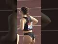 Carla Calvo Herrero winning 60 meters hurdling.