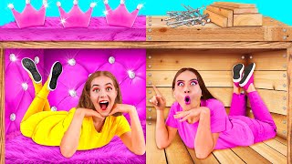 Secret Rooms Under The Bed | Rich VS Broke Crazy Challenge by TeenTeam