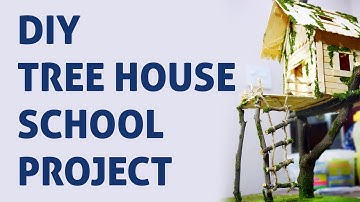 DIY Popsicle Stick Tree House For School Project  by School Of Dream Skills