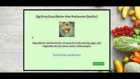 Recipe Finder Demo Video
