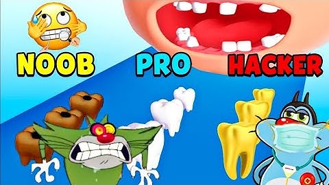 Noob vs Pro vs Hacker - Asmr Tooth Run ! | Oggy and Jack Playing Asmr Games !