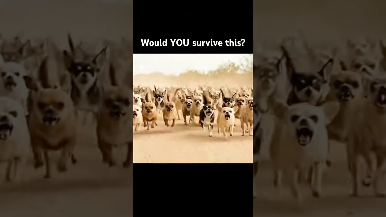 100 Angry Chihuahuas Chase a Man – NO ESCAPE! ??? #memes #ai #dog #chihuahua#angrychihuahua