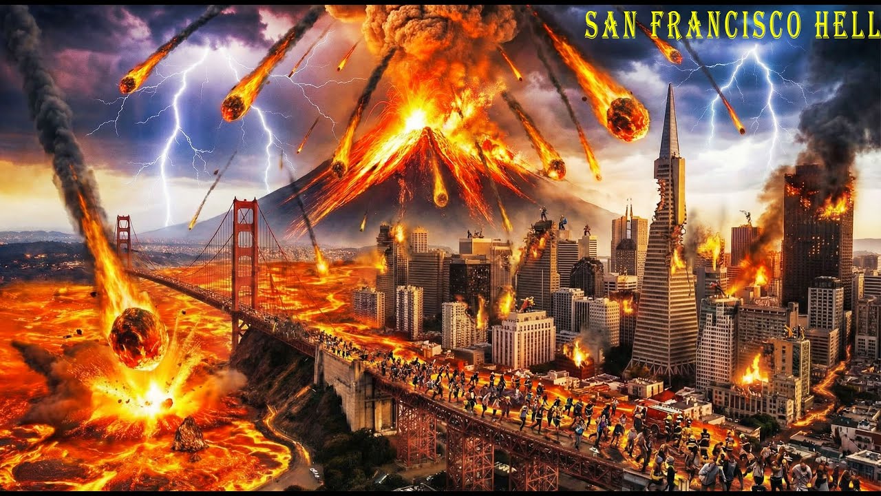 SAN FRANCISCO OBLITERATED: Massive Volcano & Meteor Rain Destruction | Full Realistic AI Movie 4K