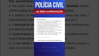 🚔 POLÍCIA CIVIL: VOCÊ ACERTARIA ESSA QUESTÃO SOBRE POSSE DE ARMA?
