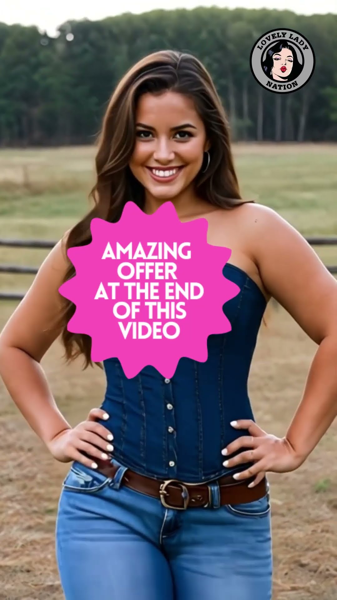 brunette country girls wearing double denim on the ranch Vol.4 VIDEO SLIDESHOW