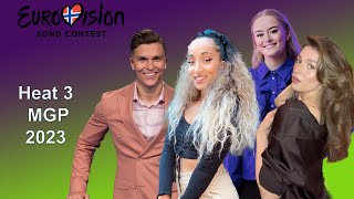 "MGP 2023 Norway Heat 3: Who will move into the final?" | Eurovision 2023