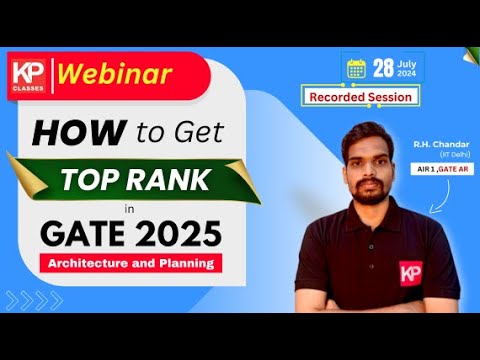 How to Get Top Rank in GATE Architecture 2025 | Webinar | Architecture ...