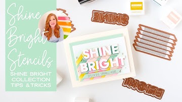Layered Shine Bright Stencils Tips and Tricks - Shine Bright Collection Carissa Wiley x Spellbinders