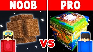 Minecraft NOOB vs PRO: DEV GEZEGEN YAPI KAPIŞMASI