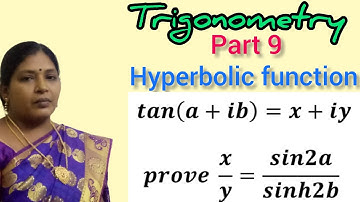 TRIGONOMETRY/BSC MATHEMATICS/TRIGONOMETRY/REAL AND IMAGINARY PART OF tan(a+ib)/KS UG MATHS