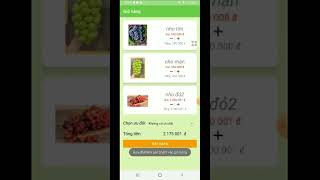 Demo app mua sắm thực phẩm xanh- android studio screenshot 1