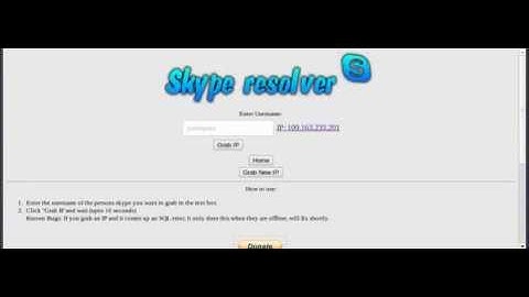 Skype IP Resolver and Grabber