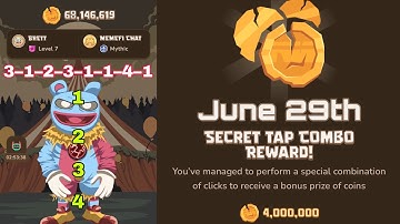 How to unlock MemeFi secret combo today (June 29th) | Working Combo for level 1 - 11